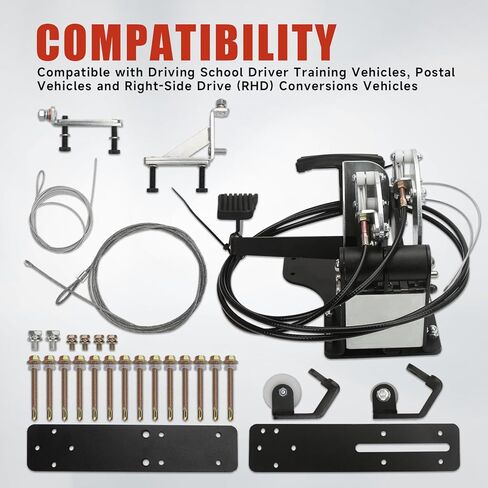 مجموعة دواسات الفرامل والغاز ذات التحكم المزدوج لجانب الركاب الأيمن المتوافقة مع تدريب السائقين في مدرسة القيادة والمركبات البريدية، استبدال تحويلات محرك الجانب الأيمن # ACAR-B7D in Kuwait