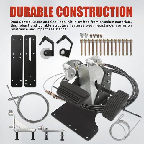 مجموعة دواسات الفرامل والغاز ذات التحكم المزدوج لجانب الركاب الأيمن المتوافقة مع تدريب السائقين في مدرسة القيادة والمركبات البريدية، استبدال تحويلات محرك الجانب الأيمن # ACAR-B7D in Kuwait