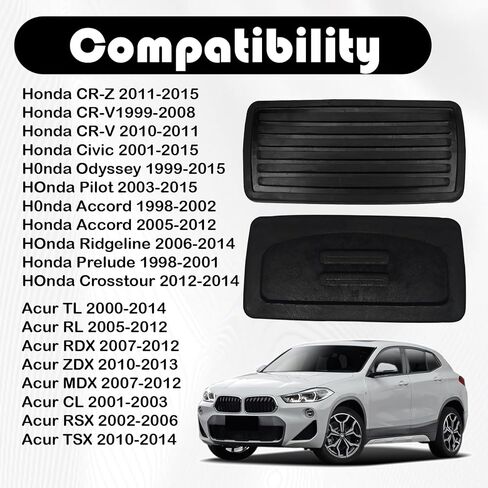 غطاء وسادة دواسة فرامل 46545-S84-A81 لسيارة Honda Accord، CR-V، Civic، Element، Odyssey، Pilot، Prelude، Ridgeline مطاط بديل غير قابل للانزلاق غطاء دواسة ناقل الحركة للقدم in Kuwait