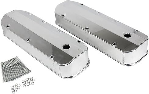 Fabricated Aluminum Valve Covers Polished Big Block Engine Custom Compatible for Chevy 396 454 427 in Saudi Arabia