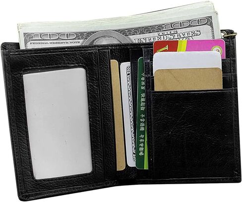 Balck Men Real Leather Vintage Dragon Wallet with Chain Card Holder Purse in Kuwait