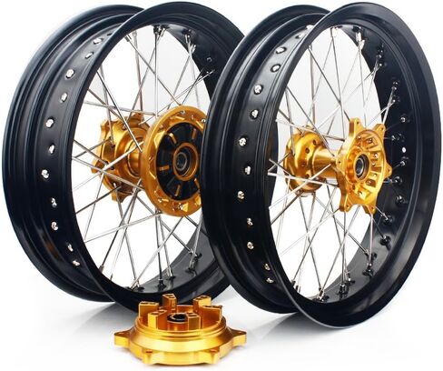 TOFR DRZ400SM DRZ400S 2000-2024 Supermoto 17" Wheels Cush Drive Hubs Rims for Suzuki DRZ400 in Saudi Arabia