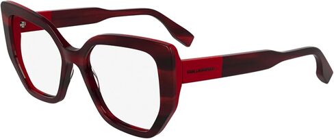 KARL LAGERFELD KL6174 609 STRIPED RED/RED 53/17/145 FEMALE Eyewear Frame in Saudi Arabia