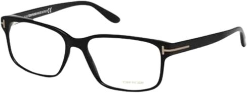 توم فورد FT5313 إطار نظارة ذو شكل هندسي + حزمة مع طقم تنظيف النظارات eSHADES، 55 مم، أسود مطفي (55 مم) in Saudi Arabia