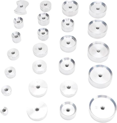 Yosoo Health Gear 25Pcs Watch Press Die Kit Aluminum Flat Round Dies for Repair Maintenance Compatible with Most Watch Types Crafted for Standard Sizes in Saudi Arabia