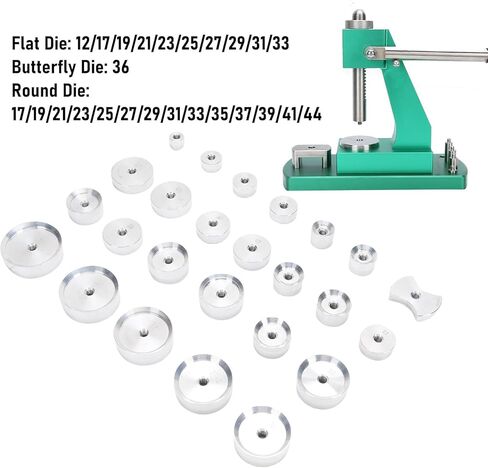 Yosoo Health Gear 25Pcs Watch Press Die Kit Aluminum Flat Round Dies for Repair Maintenance Compatible with Most Watch Types Crafted for Standard Sizes in Saudi Arabia