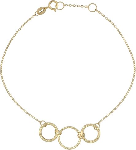 Bony Levy 14K Yellow Gold Trio Circle Line Delicate Bracelet in Kuwait