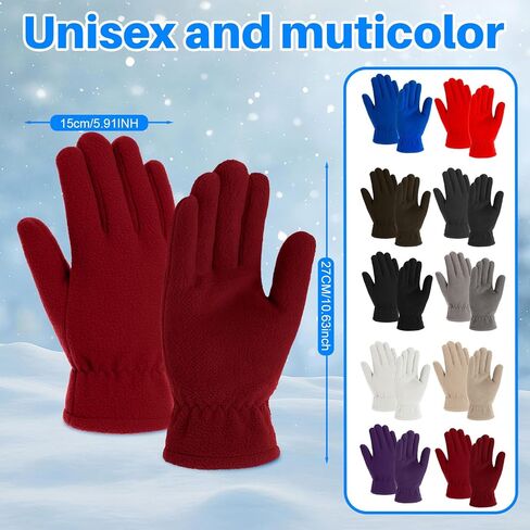 40 Pairs Winter Fleece Gloves Bulk for Men Women, Multi-color Warm Stretchy Comfort Gloves for Homeless, Christmas, Outdoor Sports Supplies in Saudi Arabia