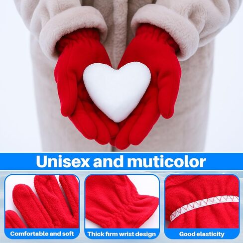 40 Pairs Winter Fleece Gloves Bulk for Men Women, Multi-color Warm Stretchy Comfort Gloves for Homeless, Christmas, Outdoor Sports Supplies in Saudi Arabia