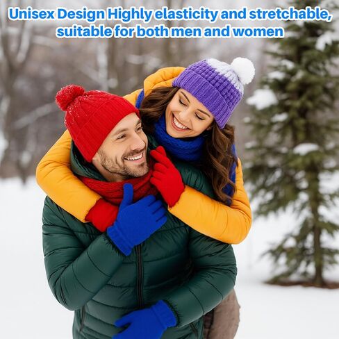 40 Pairs Winter Fleece Gloves Bulk for Men Women, Multi-color Warm Stretchy Comfort Gloves for Homeless, Christmas, Outdoor Sports Supplies in Saudi Arabia