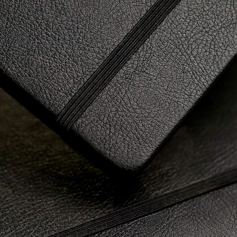 دفتر يوميات/دفتر ملاحظات بغلاف مقوى سميك من YeeATZ مع ورق ممتاز مقاس A5 120 جرامًا للمتر المربع، دفتر ملاحظات مسطر مع حامل أقلام، جلد بني، 3 أقلام تحديد شريطية، جيب داخلي، 8.4 × 5.7 بوصة in Kuwait