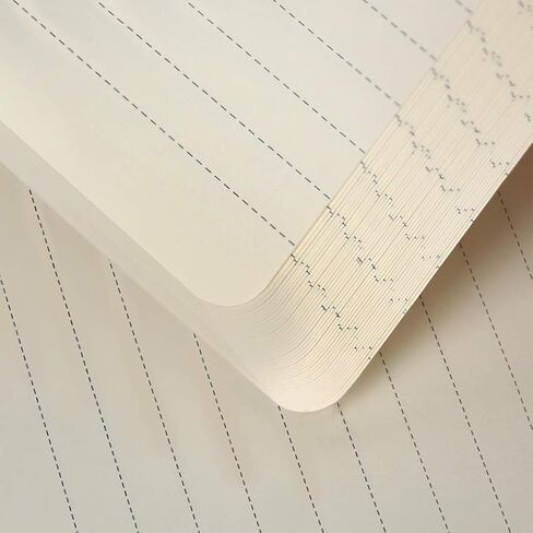 دفتر يوميات/دفتر ملاحظات بغلاف مقوى سميك من YeeATZ مع ورق ممتاز مقاس A5 120 جرامًا للمتر المربع، دفتر ملاحظات مسطر مع حامل أقلام، جلد بني، 3 أقلام تحديد شريطية، جيب داخلي، 8.4 × 5.7 بوصة in Kuwait