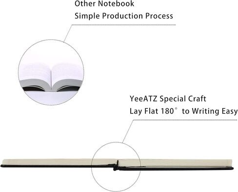دفتر يوميات/دفتر ملاحظات بغلاف مقوى سميك من YeeATZ مع ورق ممتاز مقاس A5 120 جرامًا للمتر المربع، دفتر ملاحظات مسطر مع حامل أقلام، جلد بني، 3 أقلام تحديد شريطية، جيب داخلي، 8.4 × 5.7 بوصة in Kuwait
