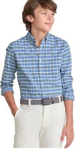 Vineyard Vines Boys' Boys' Faraway Plaid Performance Cotton Shirt in Saudi Arabia