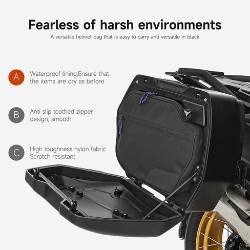 Motorcycle Luggage Storage Bag Inner Saddlebags for BMW R1300GS 2023 2024 2025 Waterproof Large Capacity Saddle Bag Expandable Traveling Bags with Strap (3-Piece Storage Package) in Kuwait
