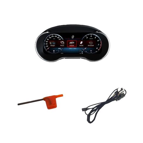 مجموعة لوحة القيادة الرقمية LCD مقاس 12.3 بوصة متوافقة مع مرسيدس بنز C/GLC W205 S205 W253 W446 2015-2020 قمرة القيادة للوحة العدادات التلقائية in Saudi Arabia