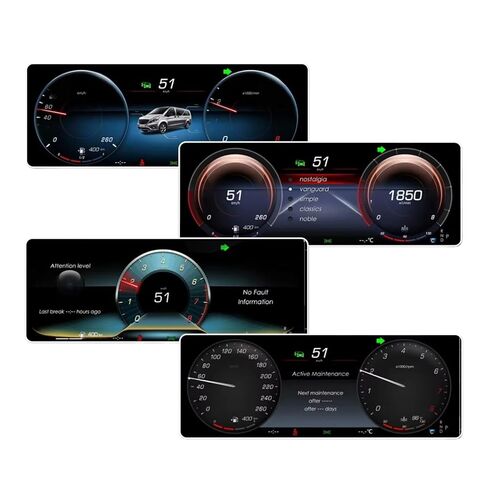 مجموعة لوحة القيادة الرقمية LCD مقاس 12.3 بوصة متوافقة مع مرسيدس بنز C/GLC W205 S205 W253 W446 2015-2020 قمرة القيادة للوحة العدادات التلقائية in Saudi Arabia
