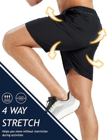 MAGCOMSEN Men's Workout Running Shorts 7 Inch Lightweight Quick Dry Shorts for Athletic Gym Hiking with Pockets in Saudi Arabia