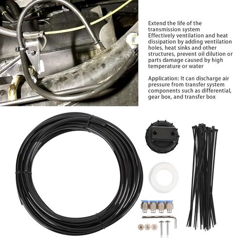 Yosoo Differential Breather Kit, High Flow Ventilation Release Pressure for Transfer Case Differential Transmission, with Central Air Filter for Off Road Vehicles OE 170112 in Kuwait