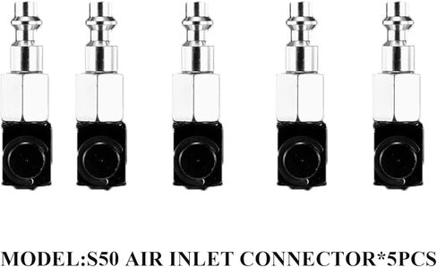 موصل مدخل هواء دوار 360 5 قطعة يستخدم لمسدس برشام هوائي S50 in Kuwait