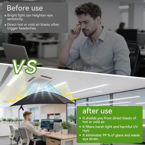 غطاء مقصورة قابل للتعديل ومظلة مكتب، وغطاء مقصورة أساسي ودرع خفيف للأقسام لمنع الضوء العلوي والوهج (كبير) in Kuwait