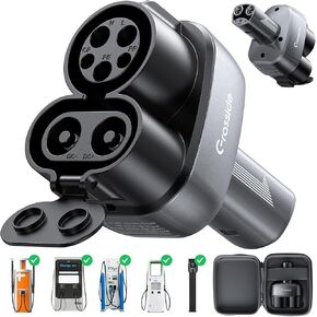 محول 2in1 CCS1 & J1772 إلى Tesla، مناسب لطراز Tesla Y 3 X S (مع تمكين CCS) والجيل التالي من NACS EVs، شحن سريع 250 كيلو وات، CCS إلى NACS، يعمل مع محطة شحن من المستوى 3 ومستوى التيار المتردد 1/2 in Kuwait