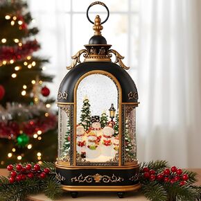 15" Snowman Snow Globe with Music 8 Songs, Auto Timer, USB/Battery Powered, Winter Christmas Decor for Home, Gift for Family in Saudi Arabia