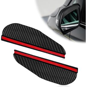 2Pcs Side High Quality PVC Mirror Rain Visor Eyebrow, Side Mirror Rain Guards Universal for Cars, SUVs and Trucks (Transparent Black) in Kuwait