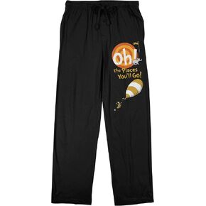 Dr Seuss Oh The Places You'll Go Black Sleep Pajama Pants in Saudi Arabia