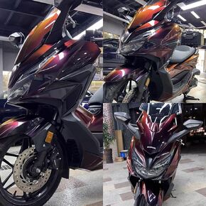 Glossy Dark Red with Black Chameleon Vinyl Wrap, Car Motorcycle Paint Decals, Auto Interior Sticker Sheet Air Release Film (1ft X 5ft) in Kuwait