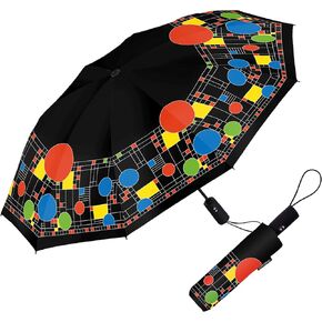 مظلة سفر قابلة للطي من RainCaper Frank Lloyd Wright مقاومة للرياح ومفتوحة تلقائيًا مقاس 43 بوصة مع أكمام متطابقة in Kuwait