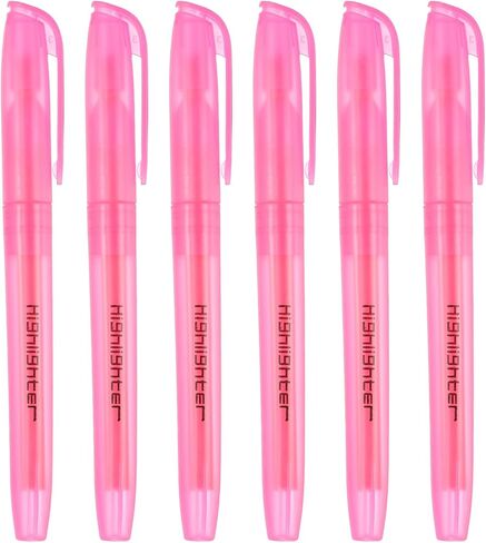 PATIKIL Orange Highlighter, 6 Pack High Lighters No Bleeds Highliters Pens Neon Clear View Bright Quick Dry Pocket Marker Pen Sticks Chisel Tip Cute for Books Office Adults, Transparent in Saudi Arabia