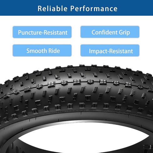 20x4.0 Fat Tire Replacement - Puncture Resistant All-Terrain Folding Tire & Tube Set with 2 Tire Levers for 20 Inch Fat Bike and Ebike, Fits Snow Sand Street Mountain in Saudi Arabia