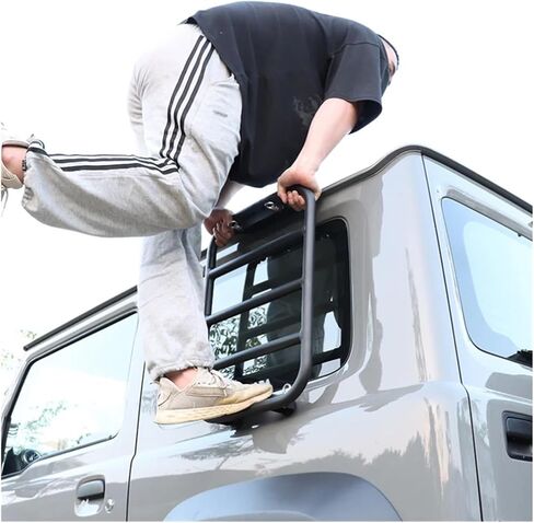 Compatible For Suzuki Jimny JB74 2019 2020 2021 2022 Aluminum Alloy Tail Ladder Back Door(One pieces) in Saudi Arabia