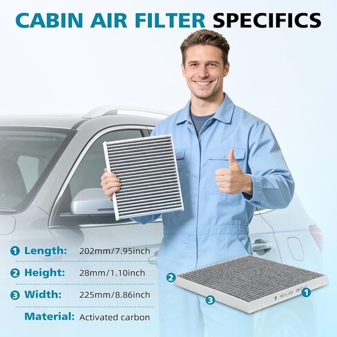 فلتر هواء كابينة الكربون النشط CF12160، نماذج مختارة متوافقة - يستبدل CAF1948P، CF3248 in Saudi Arabia