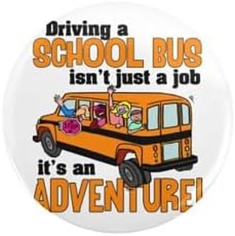 CafePress Driving A School Bus 1" Round Mini Button Pin in Saudi Arabia