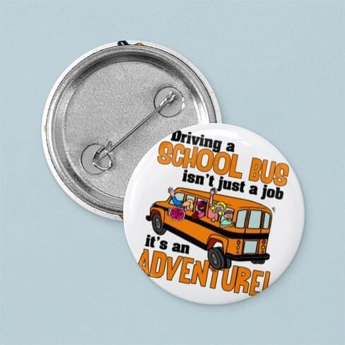 CafePress Driving A School Bus 1" Round Mini Button Pin in Saudi Arabia