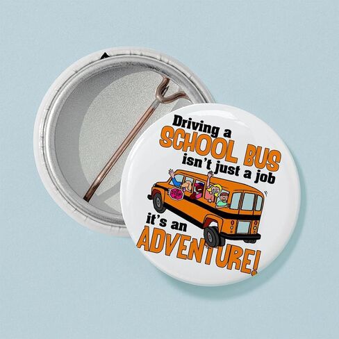 CafePress Driving A School Bus 1" Round Mini Button Pin in Saudi Arabia