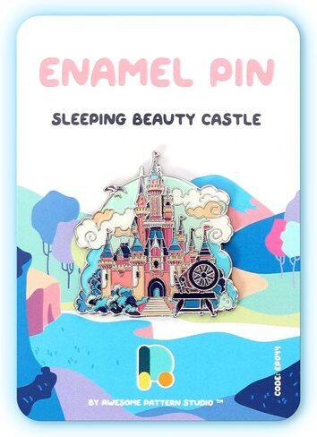 Enamel Pin - Sleeping Beauty Castle. Collector’s Edition, Durable & Stylish Souvenir Pin for Backpacks, Jackets, Hats, and Accessories in Saudi Arabia