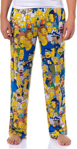 The Simpsons Pants Men's Characters of Springfield Adult Lounge Sleep Pajamas in Saudi Arabia