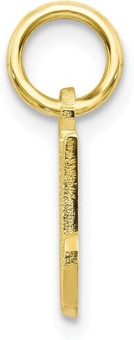Solid 10k Yellow Gold Initial Letter M Alphabet Charm Pendant in Saudi Arabia