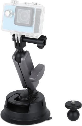 حامل كأس شفط UTEBIT لـ GoPro، حامل كاميرا للسيارة على نافذة السيارة، زجاج أمامي يدور 360 درجة، حامل مزدوج لكاميرا DSLR، كاميرا خفيفة الوزن، تصوير المركبات، مدونات الفيديو، الهاتف المحمول in Saudi Arabia