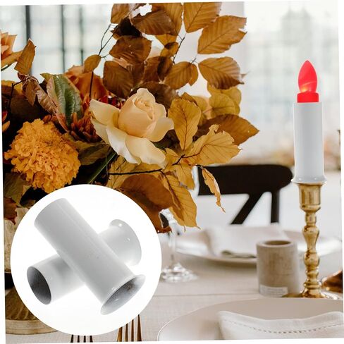 Gatuida 6pcs Crystal Chandelier Candle Sleeve Covers Metal Light Fixture Socket Tubes for Candelabra Bulbs Compatible Chandelier Styles in Saudi Arabia