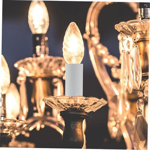 Gatuida 6pcs Crystal Chandelier Candle Sleeve Covers Metal Light Fixture Socket Tubes for Candelabra Bulbs Compatible Chandelier Styles in Saudi Arabia