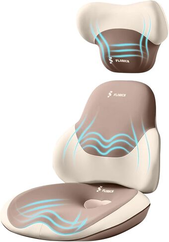 FLORICH Seat Cushion Lumbar Support Pillow for Office Chair, Car Lower Back Support, Ergonomic Desk Chair Pillow for Butt and Back Support of Memory Foam Seat Pad(Purple) in Saudi Arabia
