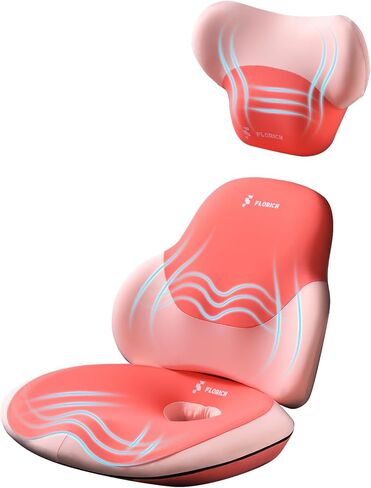 FLORICH Seat Cushion Lumbar Support Pillow for Office Chair, Car Lower Back Support, Ergonomic Desk Chair Pillow for Butt and Back Support of Memory Foam Seat Pad(Purple) in Saudi Arabia