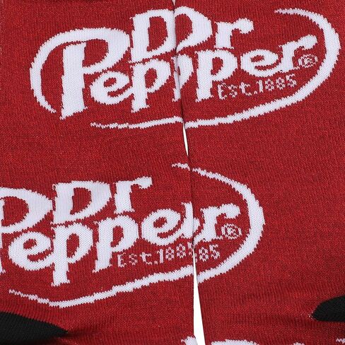 Bioworld Dr Pepper Variety Logos Men’s 5-Pair Pack Casual Crew Socks in Saudi Arabia