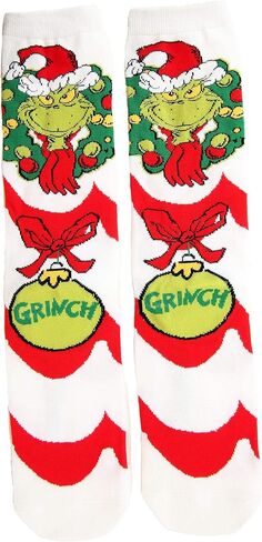 مجموعة جوارب Dr. Seuss Pattern Crew للبالغين - 5 أزواج من الجوارب الأكريليك مع رسومات محبوكة، مرخصة رسميًا in Kuwait