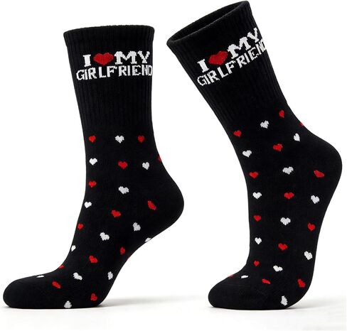 هدايا عيد الحب له الرجال صديقها مضحك أنا أحب صديقتي الجوارب، الذكرى السنوية لعيد الحب للرجال صديقها in Kuwait