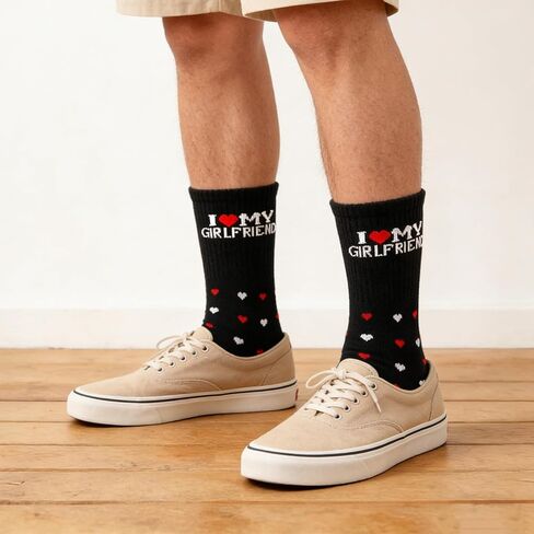 هدايا عيد الحب له الرجال صديقها مضحك أنا أحب صديقتي الجوارب، الذكرى السنوية لعيد الحب للرجال صديقها in Kuwait